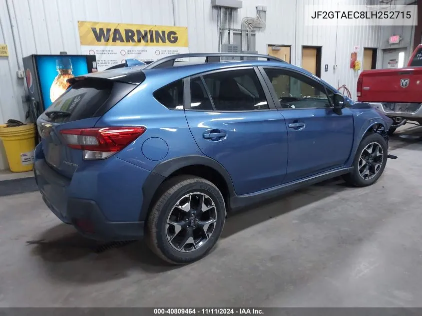 2020 Subaru Crosstrek Premium VIN: JF2GTAEC8LH252715 Lot: 40809464