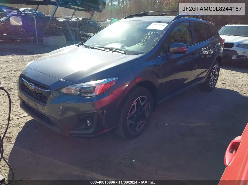 2020 Subaru Crosstrek Limited VIN: JF2GTAMC0L8244187 Lot: 40815996