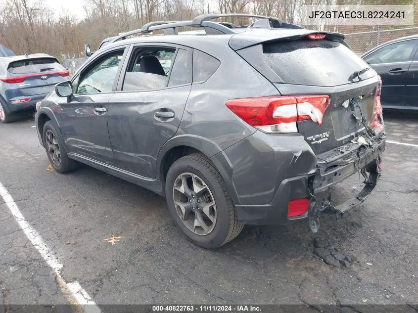 2020 Subaru Crosstrek Premium VIN: JF2GTAEC3L8224241 Lot: 40822763