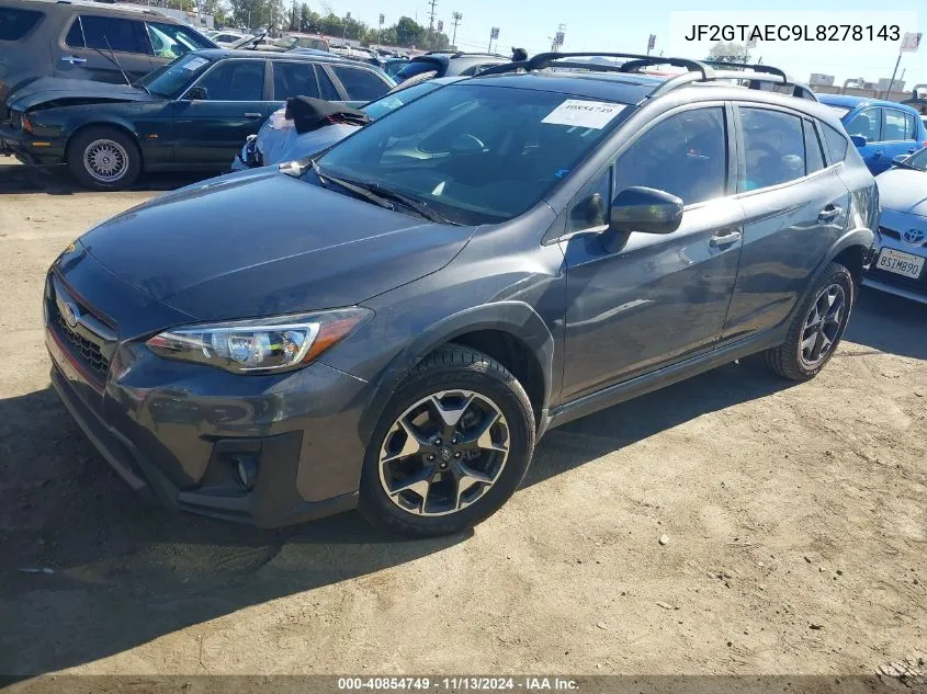 2020 Subaru Crosstrek Premium VIN: JF2GTAEC9L8278143 Lot: 40854749