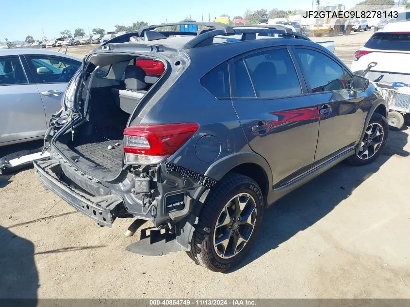 2020 Subaru Crosstrek Premium VIN: JF2GTAEC9L8278143 Lot: 40854749