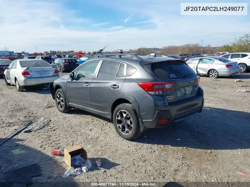 2020 Subaru Crosstrek Premium VIN: JF2GTAPC2LH249077 Lot: 40877764