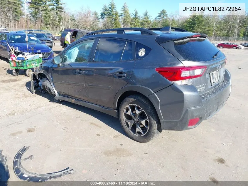 2020 Subaru Crosstrek Premium VIN: JF2GTAPC1L8272964 Lot: 40882469