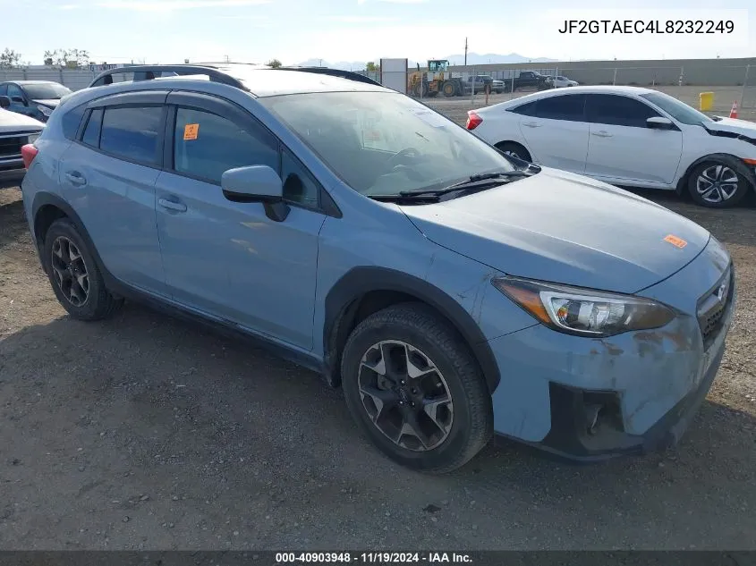 2020 Subaru Crosstrek Premium VIN: JF2GTAEC4L8232249 Lot: 40903948