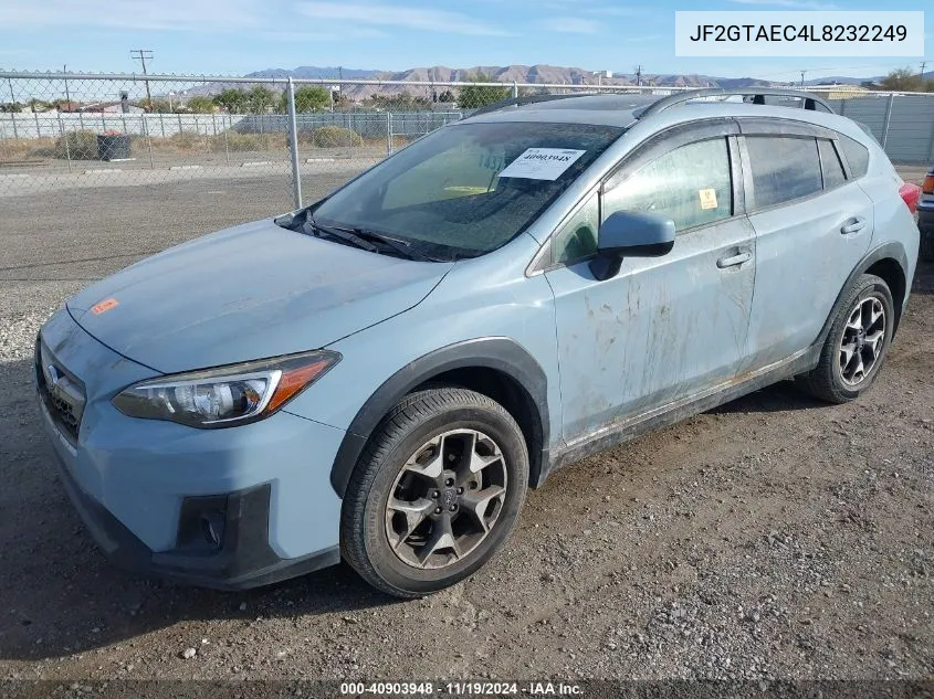 2020 Subaru Crosstrek Premium VIN: JF2GTAEC4L8232249 Lot: 40903948