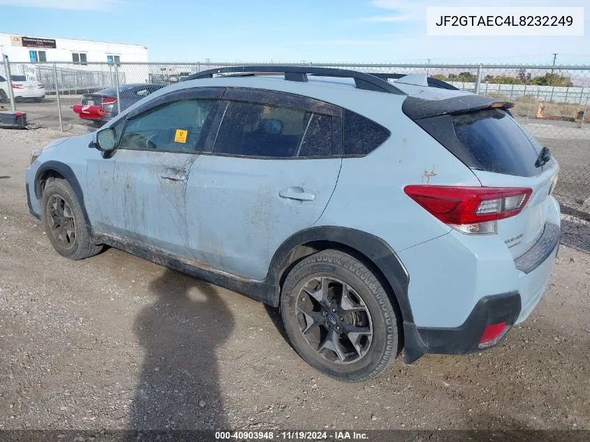 2020 Subaru Crosstrek Premium VIN: JF2GTAEC4L8232249 Lot: 40903948