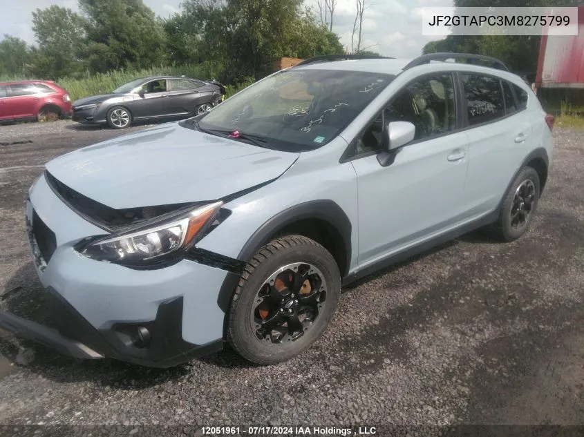 2021 Subaru Crosstrek VIN: JF2GTAPC3M8275799 Lot: 12051961