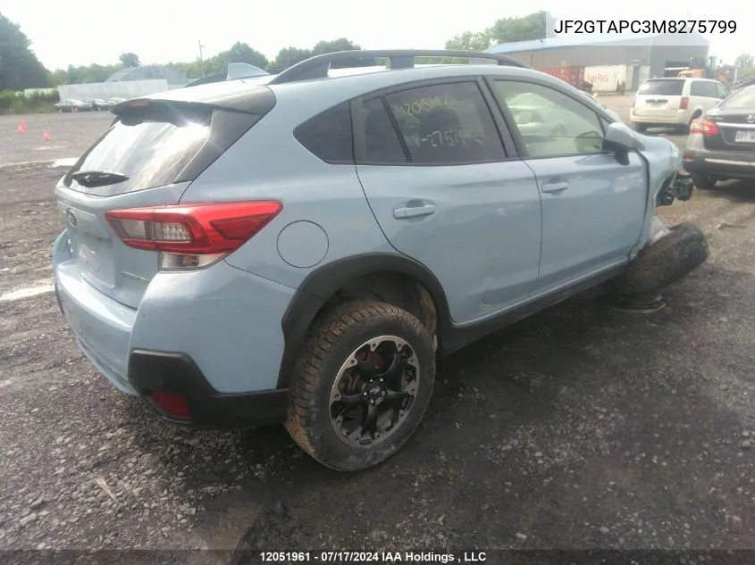 2021 Subaru Crosstrek VIN: JF2GTAPC3M8275799 Lot: 12051961