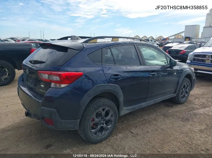 2021 Subaru Crosstrek VIN: JF2GTHSC8MH358855 Lot: 12103118