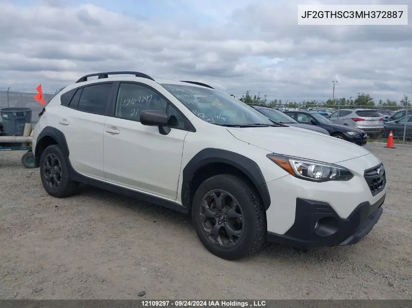 2021 Subaru Crosstrek VIN: JF2GTHSC3MH372887 Lot: 12109297