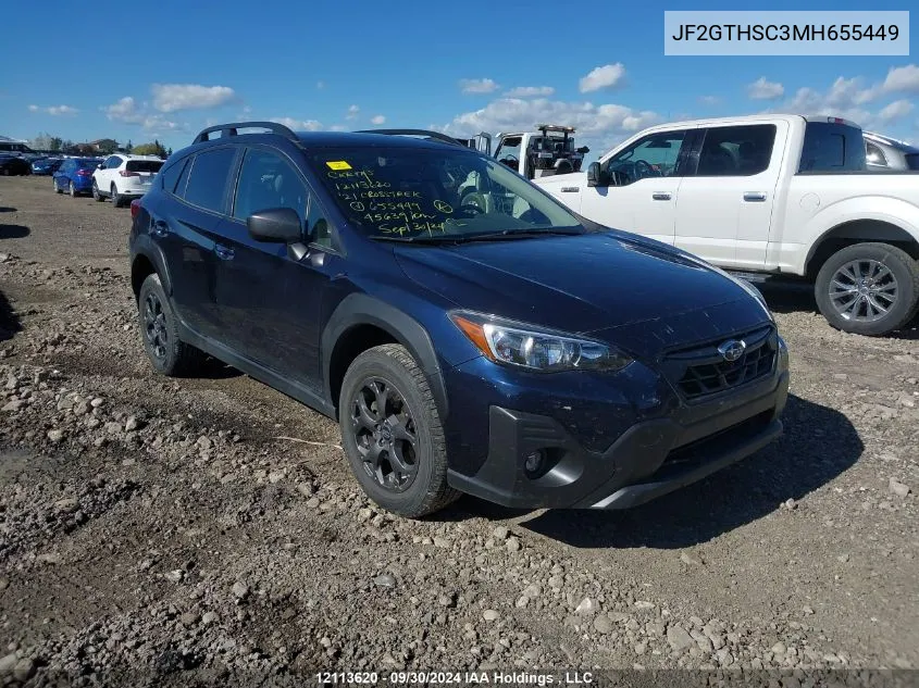 2021 Subaru Crosstrek VIN: JF2GTHSC3MH655449 Lot: 12113620