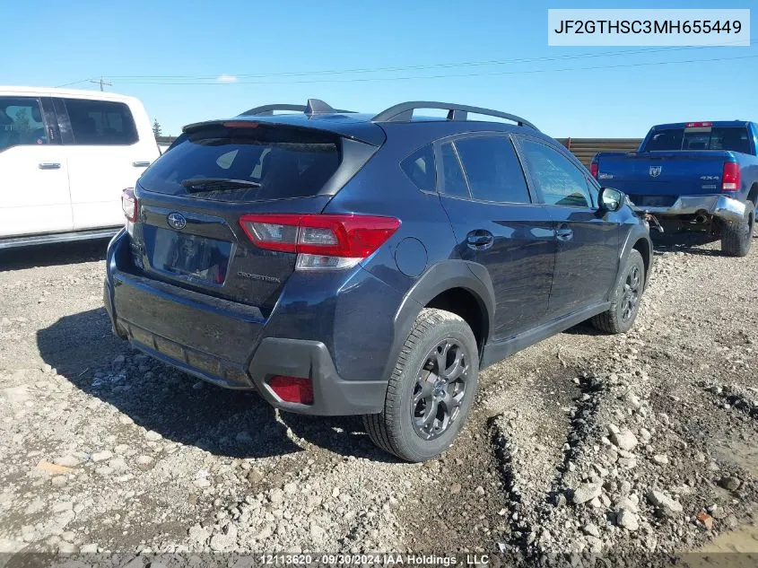 2021 Subaru Crosstrek VIN: JF2GTHSC3MH655449 Lot: 12113620