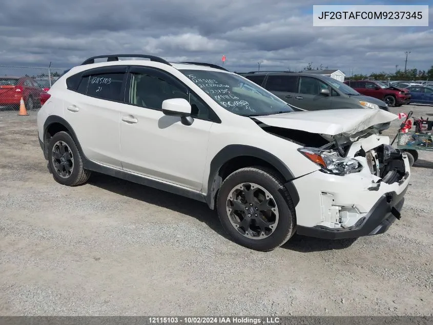 JF2GTAFC0M9237345 2021 Subaru Crosstrek