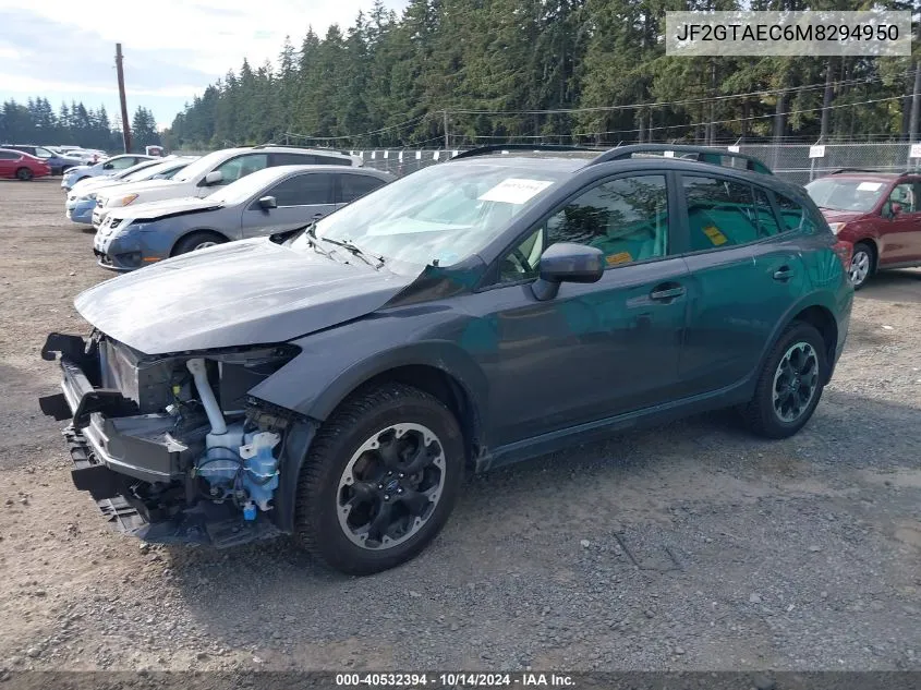 2021 Subaru Crosstrek Premium VIN: JF2GTAEC6M8294950 Lot: 40532394