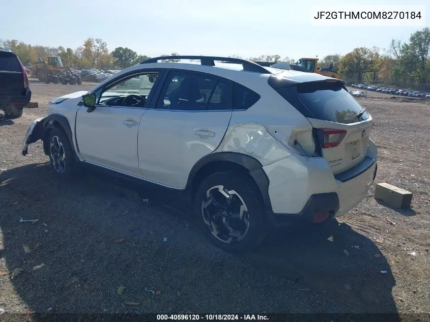 2021 Subaru Crosstrek Limited VIN: JF2GTHMC0M8270184 Lot: 40596120