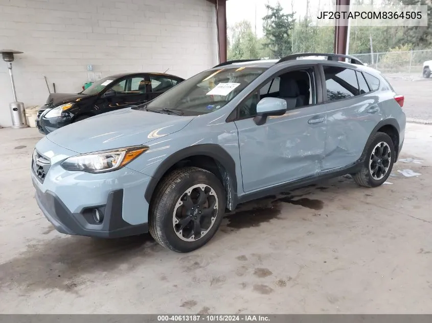 2021 Subaru Crosstrek Premium VIN: JF2GTAPC0M8364505 Lot: 40613187