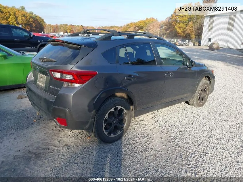 2021 Subaru Crosstrek VIN: JF2GTABCXM8291408 Lot: 40619209