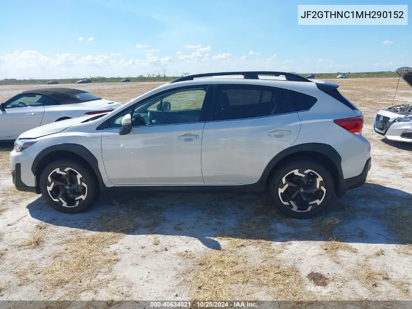 2021 Subaru Crosstrek Limited VIN: JF2GTHNC1MH290152 Lot: 40634021