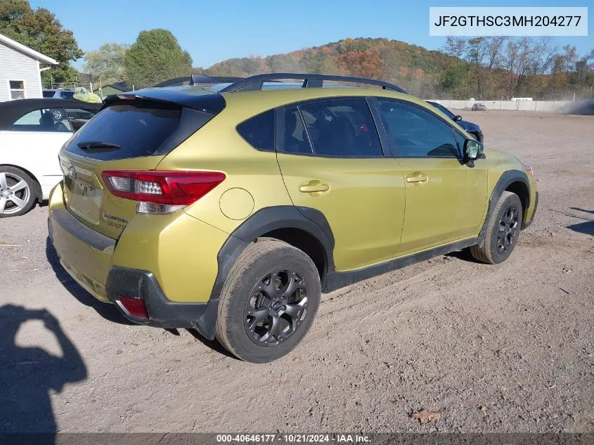 JF2GTHSC3MH204277 2021 Subaru Crosstrek Sport