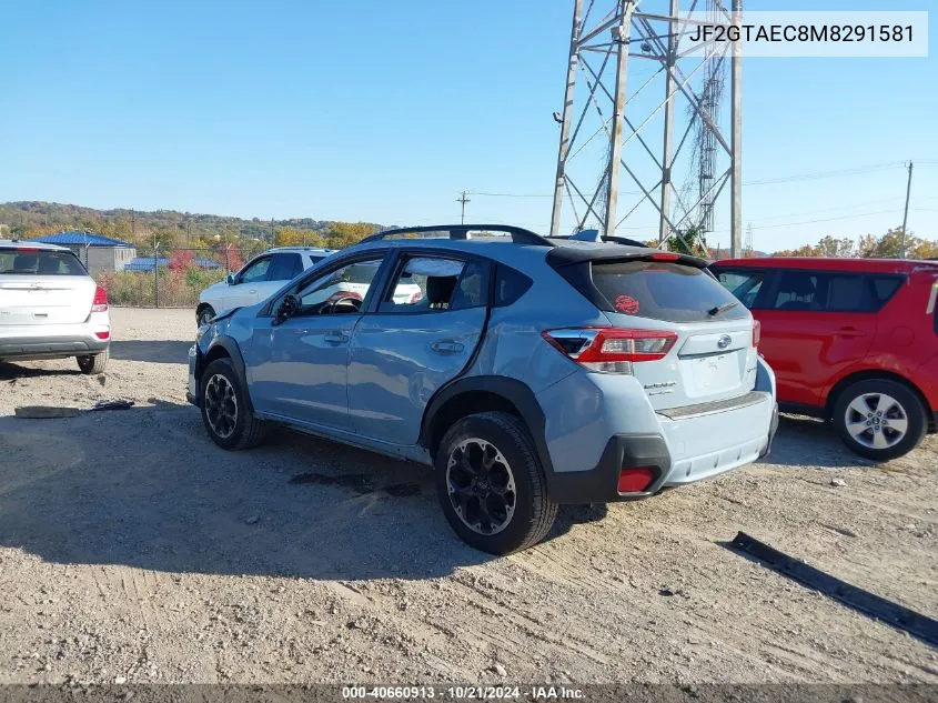 2021 Subaru Crosstrek Premium VIN: JF2GTAEC8M8291581 Lot: 40660913