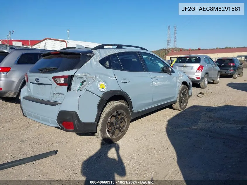 2021 Subaru Crosstrek Premium VIN: JF2GTAEC8M8291581 Lot: 40660913