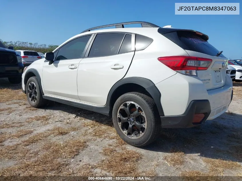 2021 Subaru Crosstrek Premium VIN: JF2GTAPC8M8347063 Lot: 40664690