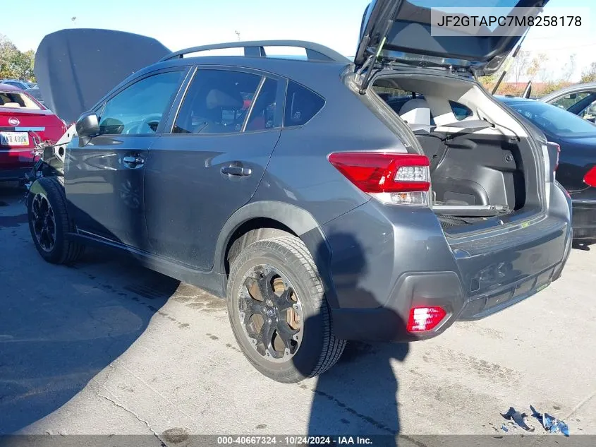 2021 Subaru Crosstrek Premium VIN: JF2GTAPC7M8258178 Lot: 40667324