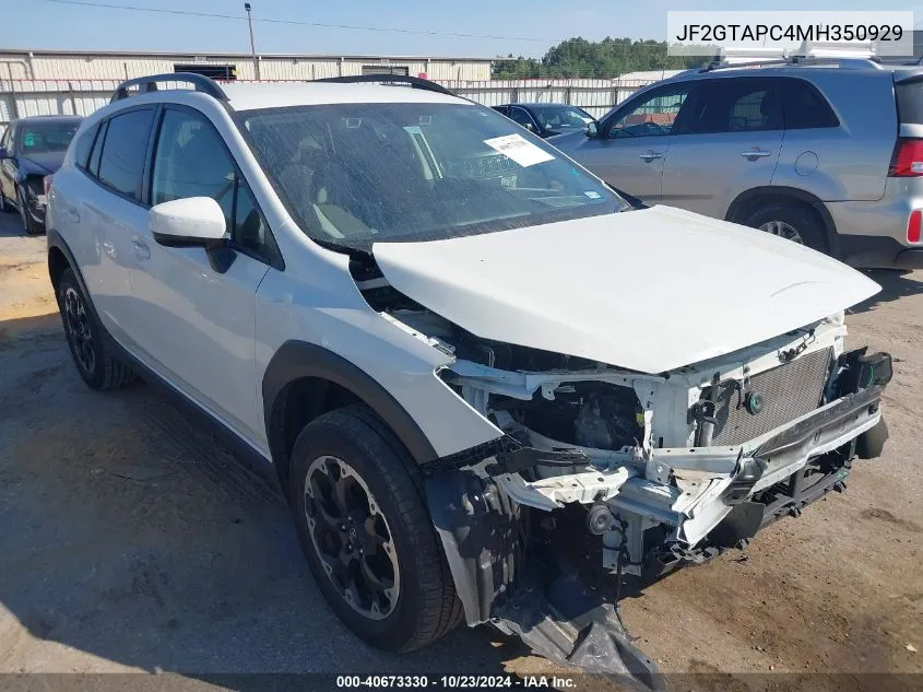 2021 Subaru Crosstrek Premium VIN: JF2GTAPC4MH350929 Lot: 40673330