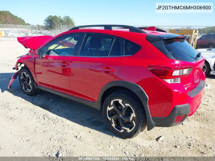 2021 Subaru Crosstrek Limited VIN: JF2GTHMC6MH306900 Lot: 40687205