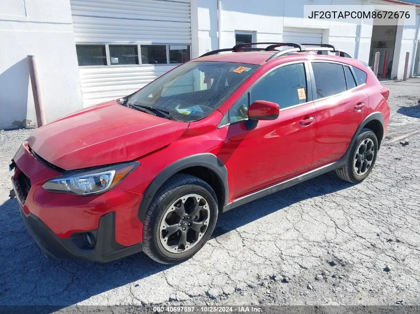 2021 Subaru Crosstrek Premium VIN: JF2GTAPC0M8672676 Lot: 40697597