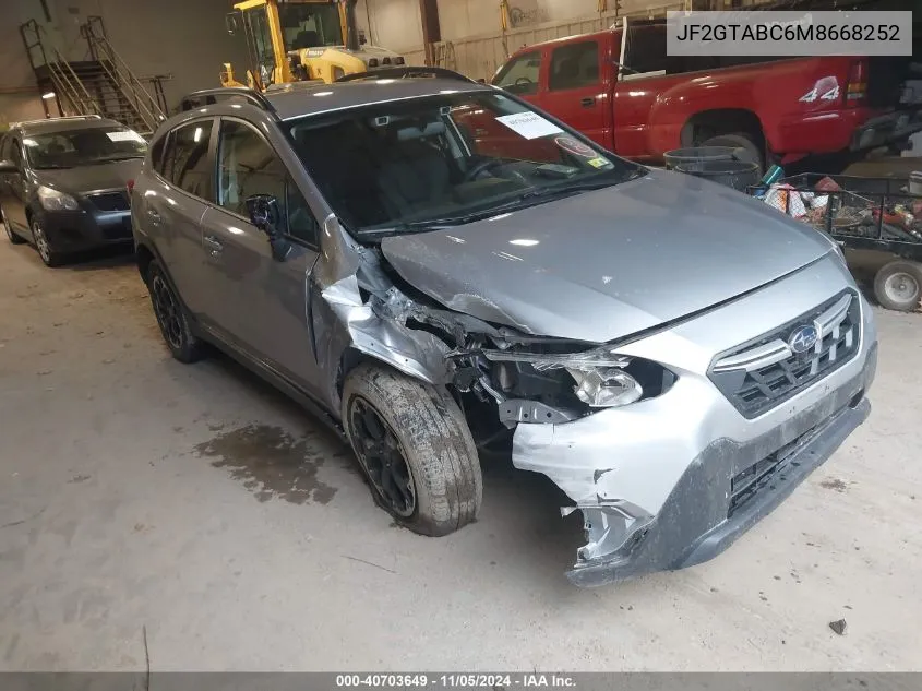 2021 Subaru Crosstrek VIN: JF2GTABC6M8668252 Lot: 40703649