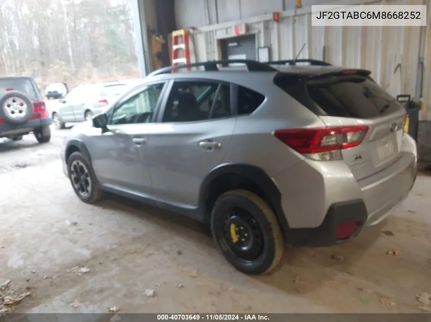 2021 Subaru Crosstrek VIN: JF2GTABC6M8668252 Lot: 40703649