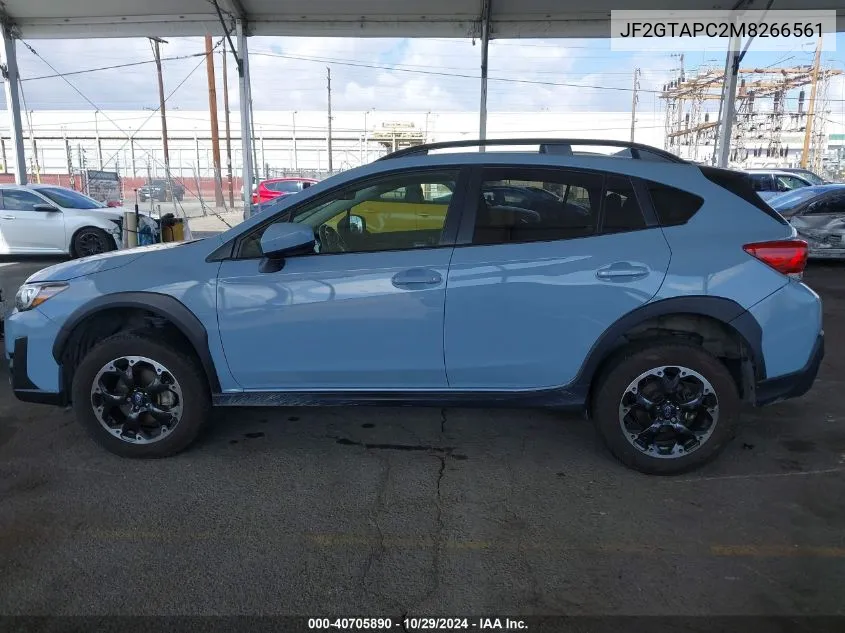 2021 Subaru Crosstrek Premium VIN: JF2GTAPC2M8266561 Lot: 40705890