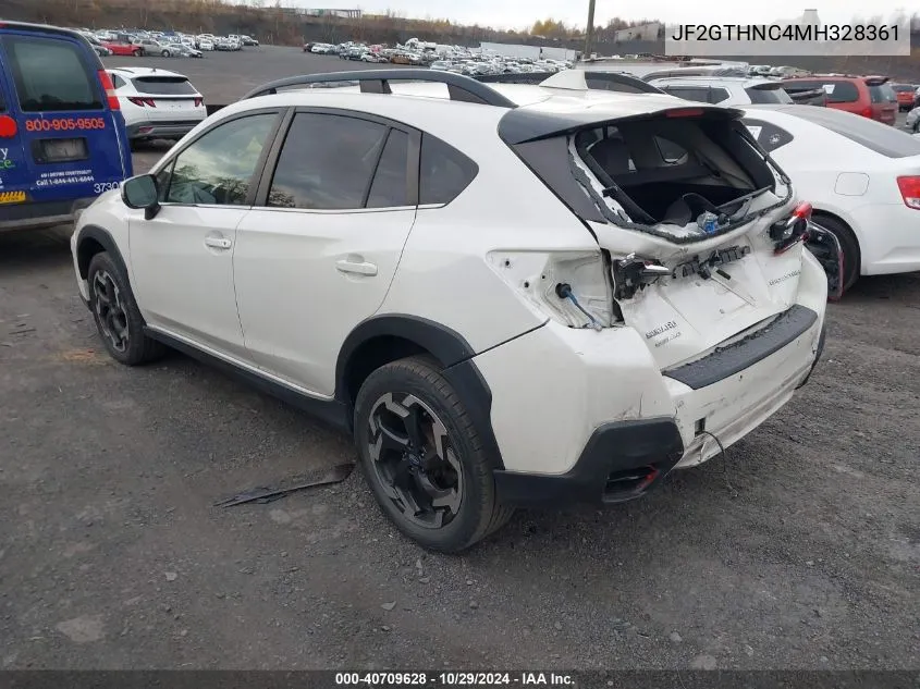 2021 Subaru Crosstrek Limited VIN: JF2GTHNC4MH328361 Lot: 40709628