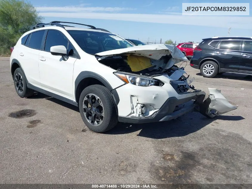 2021 Subaru Crosstrek Premium VIN: JF2GTAPC0M8329852 Lot: 40714488