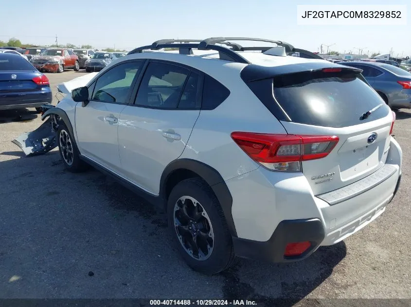 2021 Subaru Crosstrek Premium VIN: JF2GTAPC0M8329852 Lot: 40714488