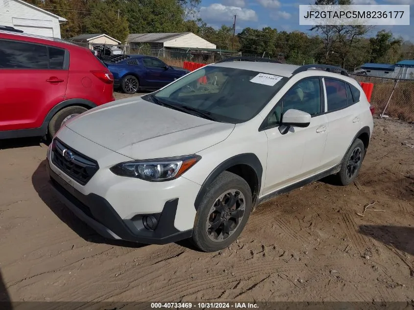 2021 Subaru Crosstrek Premium VIN: JF2GTAPC5M8236177 Lot: 40733469