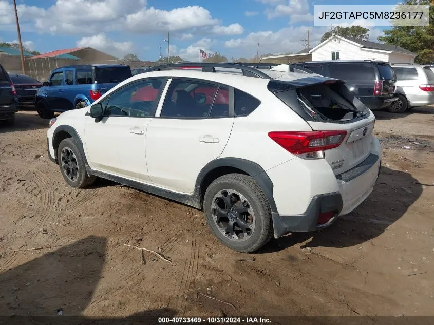 2021 Subaru Crosstrek Premium VIN: JF2GTAPC5M8236177 Lot: 40733469