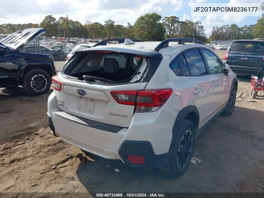 2021 Subaru Crosstrek Premium VIN: JF2GTAPC5M8236177 Lot: 40733469