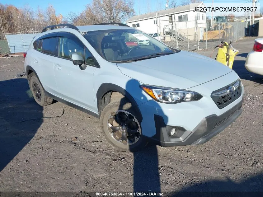 2021 Subaru Crosstrek Premium VIN: JF2GTAPCXM8679957 Lot: 40753864