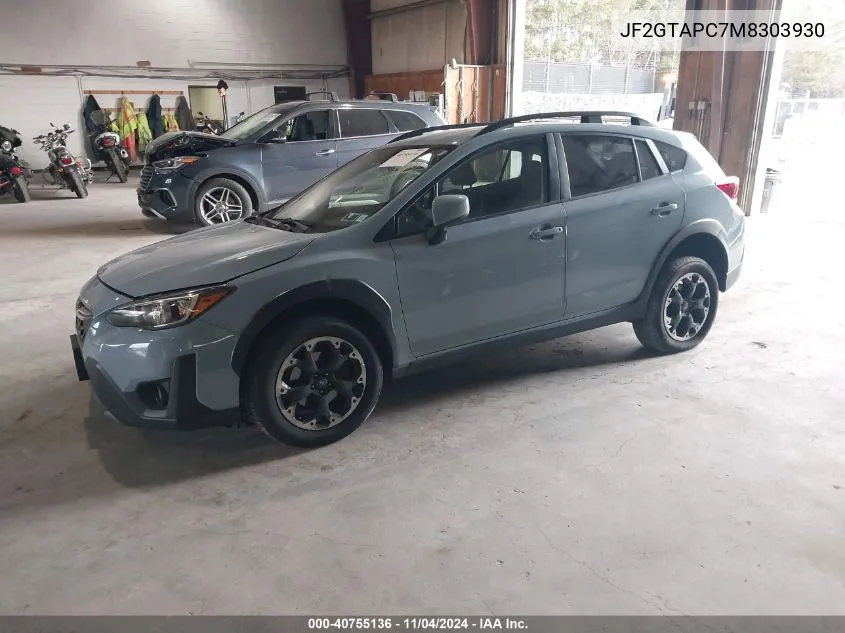 2021 Subaru Crosstrek Premium VIN: JF2GTAPC7M8303930 Lot: 40755136