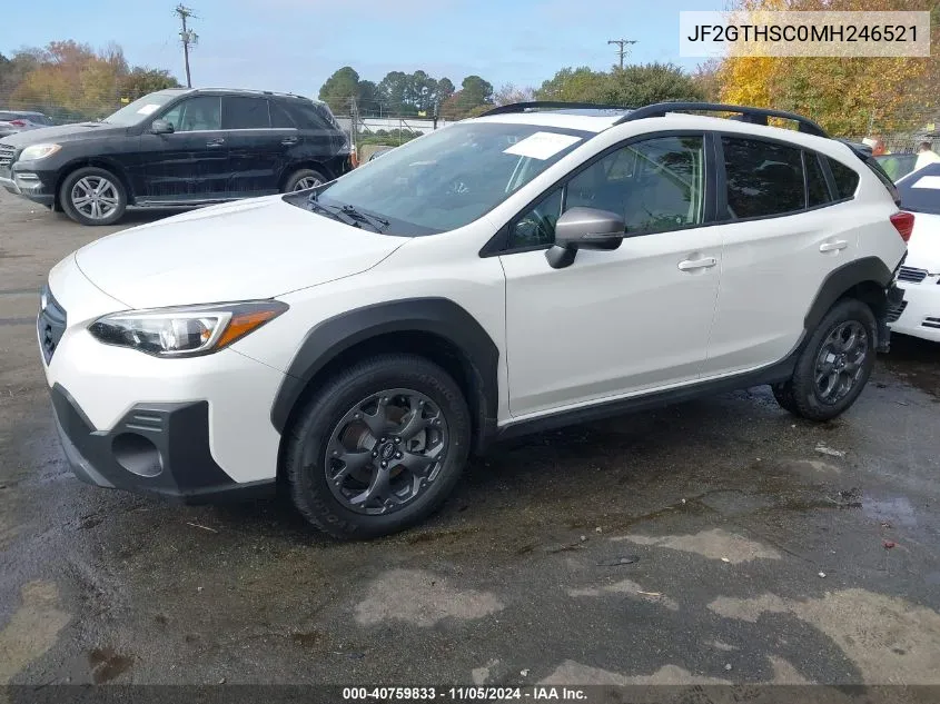 2021 Subaru Crosstrek Sport VIN: JF2GTHSC0MH246521 Lot: 40759833