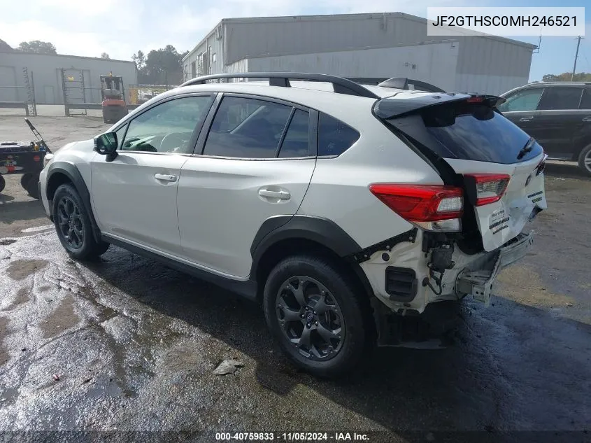 2021 Subaru Crosstrek Sport VIN: JF2GTHSC0MH246521 Lot: 40759833