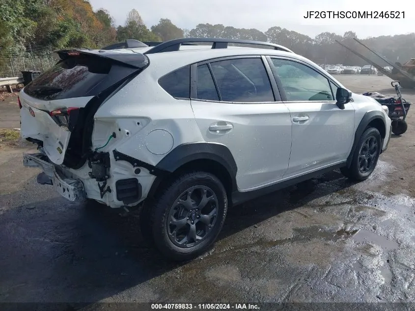 2021 Subaru Crosstrek Sport VIN: JF2GTHSC0MH246521 Lot: 40759833