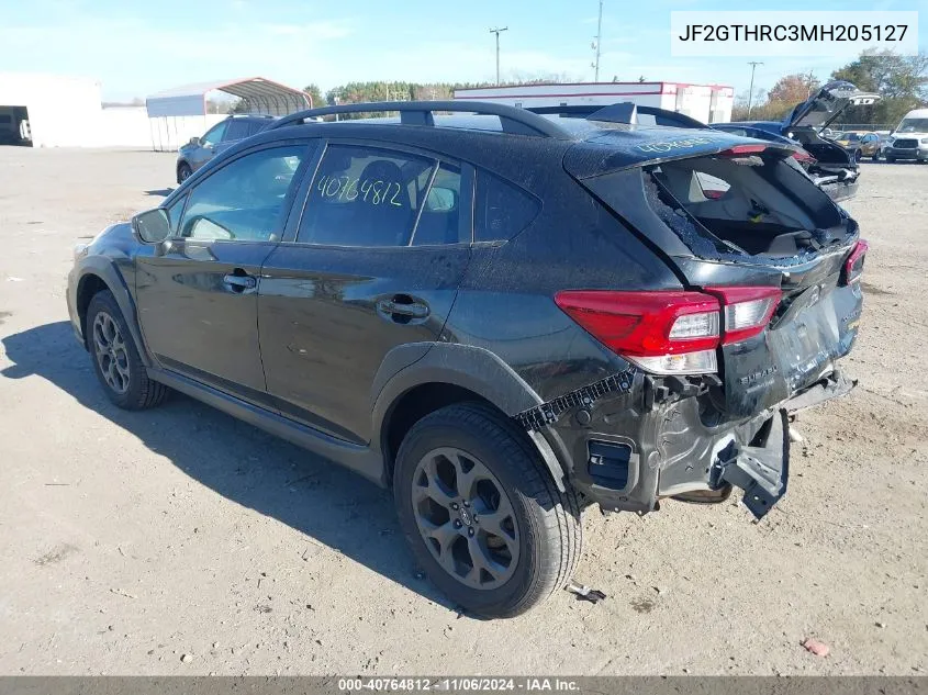 2021 Subaru Crosstrek Sport VIN: JF2GTHRC3MH205127 Lot: 40764812