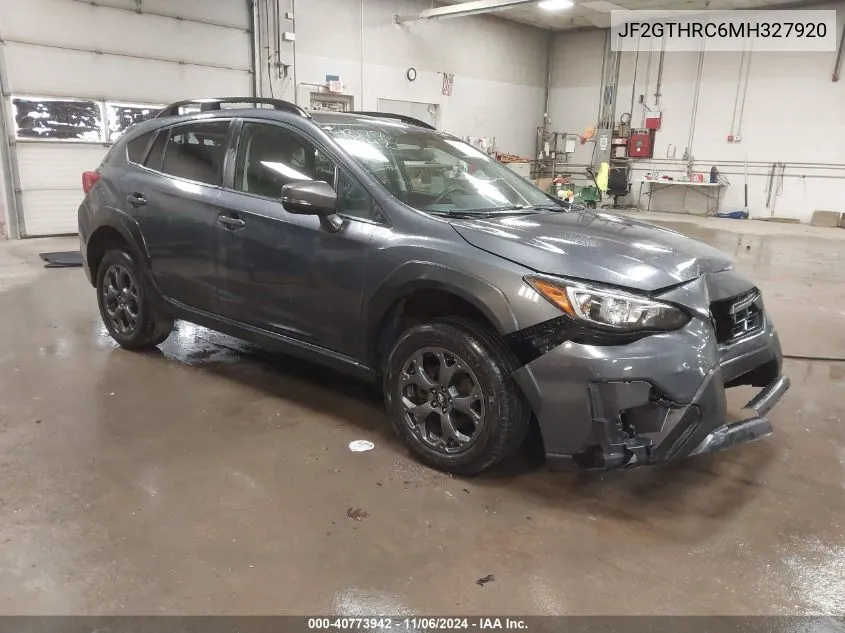 2021 Subaru Crosstrek Sport VIN: JF2GTHRC6MH327920 Lot: 40773942