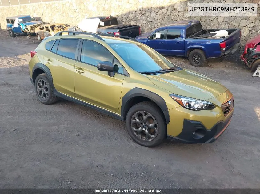 2021 Subaru Crosstrek Sport VIN: JF2GTHRC9MH203849 Lot: 40777004