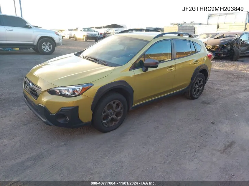 2021 Subaru Crosstrek Sport VIN: JF2GTHRC9MH203849 Lot: 40777004