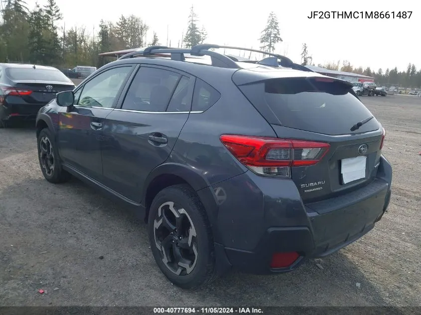 2021 Subaru Crosstrek Limited VIN: JF2GTHMC1M8661487 Lot: 40777694