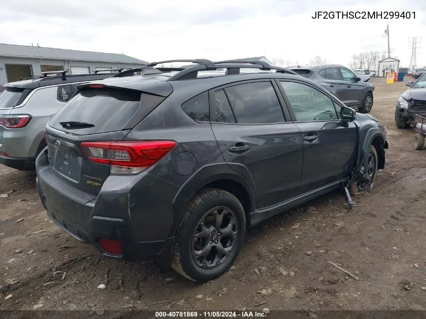 2021 Subaru Crosstrek Sport VIN: JF2GTHSC2MH299401 Lot: 40781869